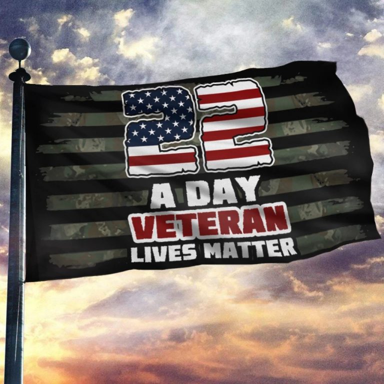 22 A Day Veteran Lives Matter American flag 11