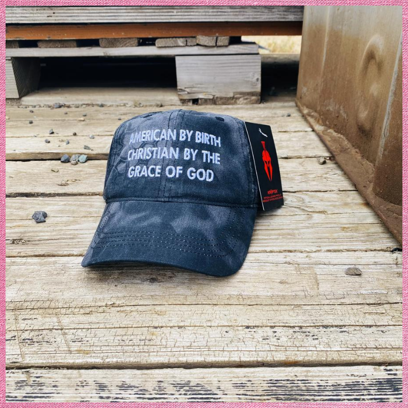 American By Birth Christian By The Grace Of God cap hat 1