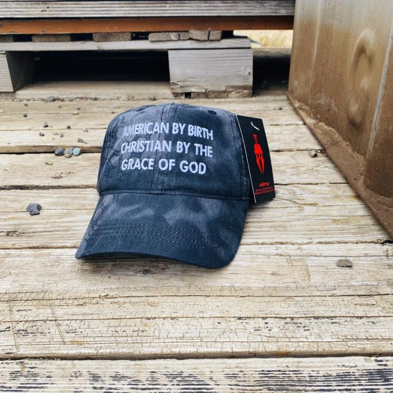 American By Birth Christian By The Grace Of God cap hat