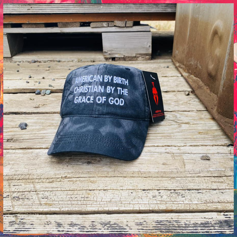 American By Birth Christian By The Grace Of God cap hat