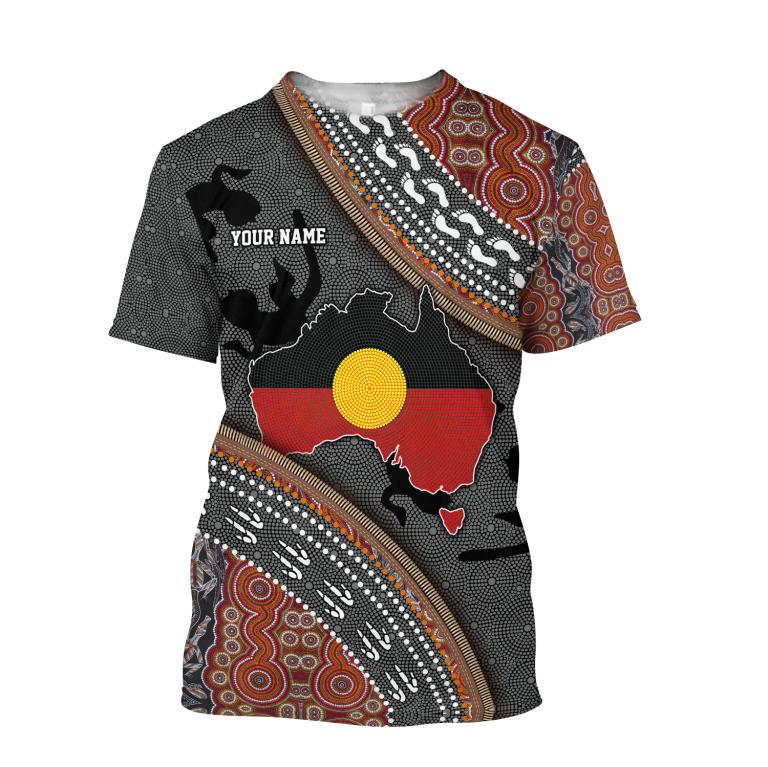 Australia map Aboriginal dots custom personalized name 3d shirt hoodie 12