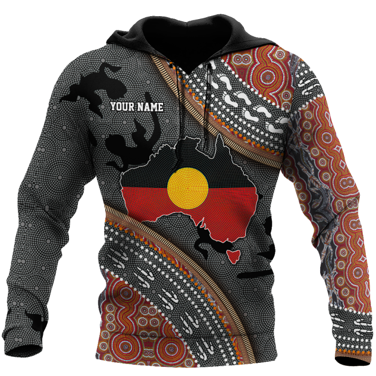 Australia map Aboriginal dots custom personalized name 3d shirt hoodie 14