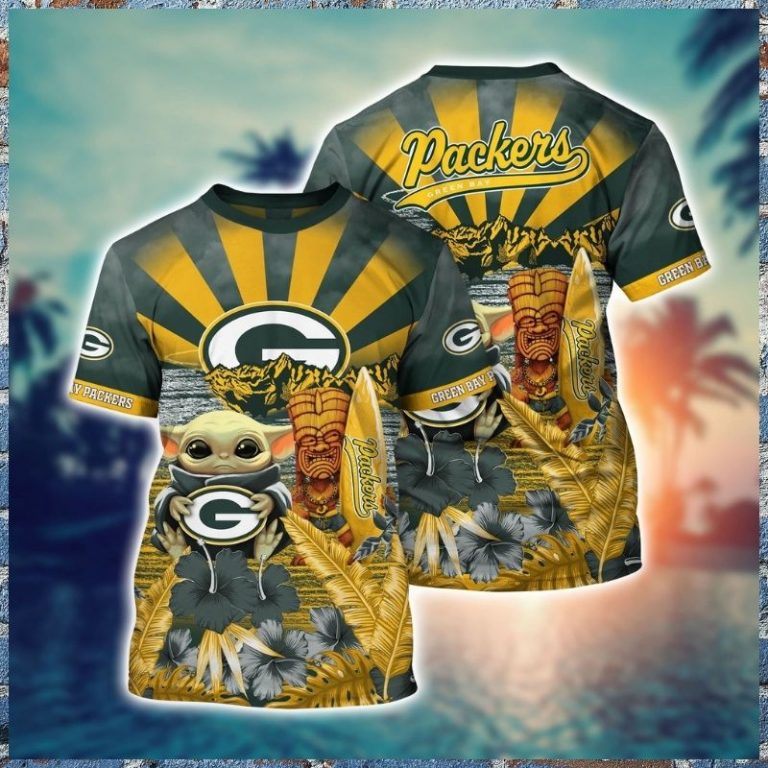 Baby Yoda Green Bay Packers The Desert Sun 3d shirt 10