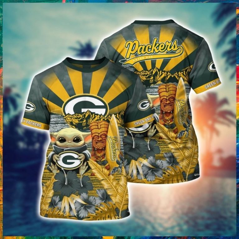 Baby Yoda Green Bay Packers The Desert Sun 3d shirt 8