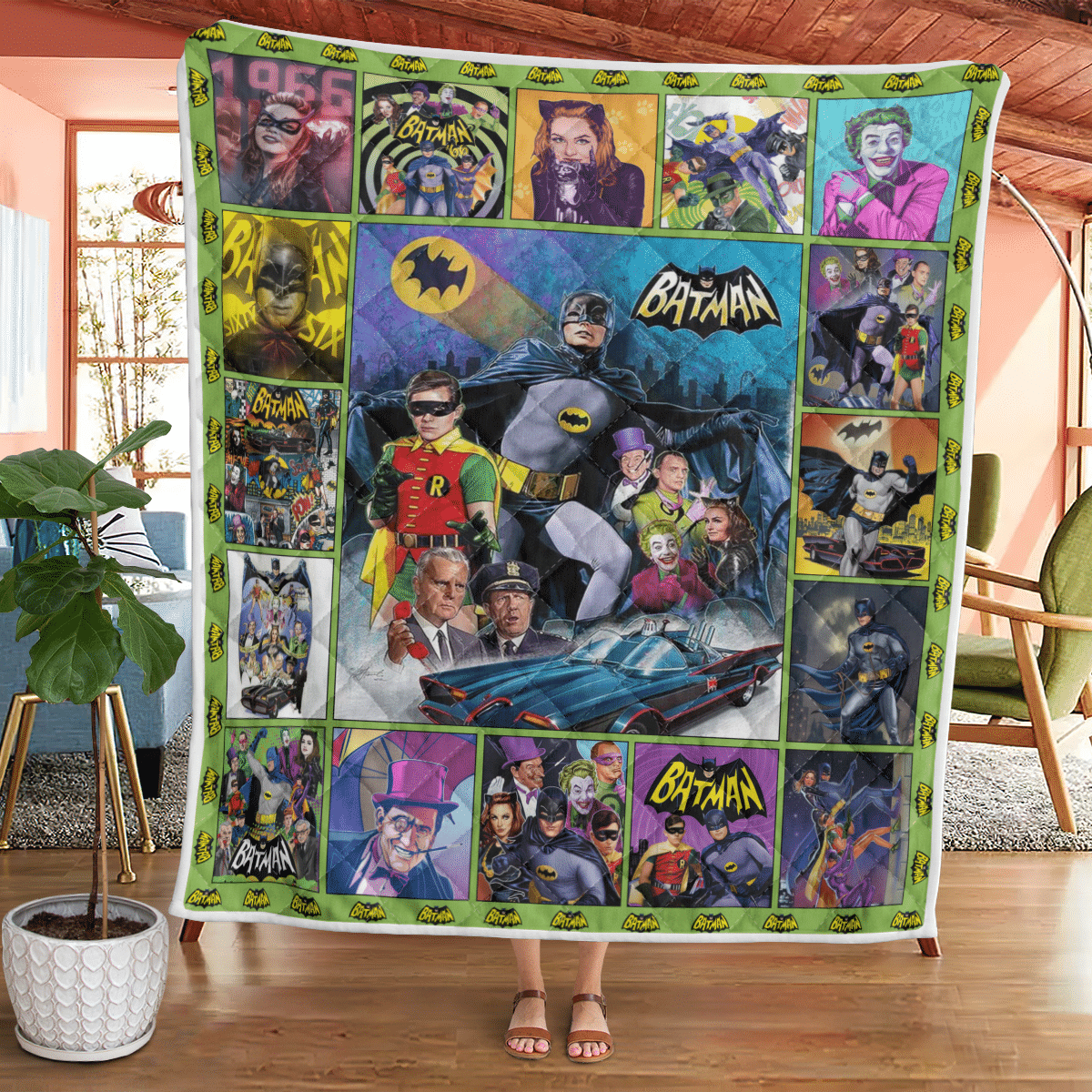 Batman and Robin quilt blanket 4