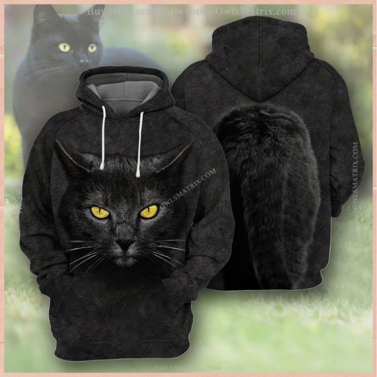 Black Cat 3d all over print hoodie 10
