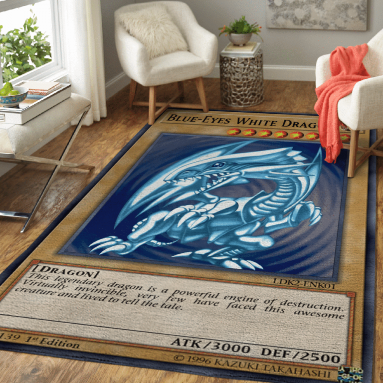 Blue Eyes White Dragon rug