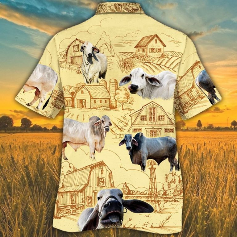 Brahman cattle farm Hawaiian shirt 8