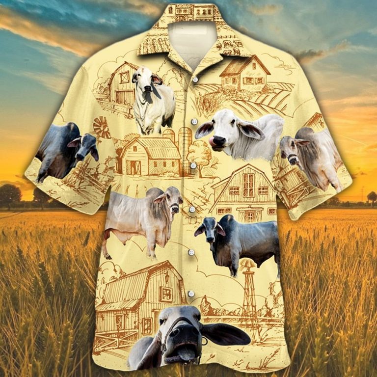 Brahman cattle farm Hawaiian shirt 6