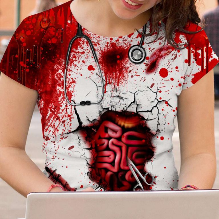 Brain blood Nurse Halloween 3d shirt hoodie 12