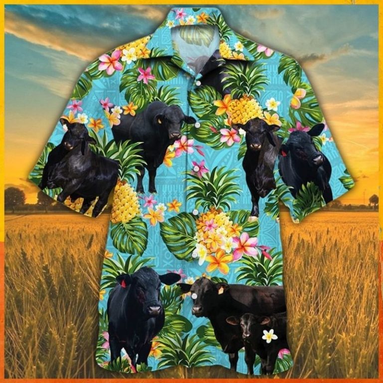 Brangus cattle pineapple Hawaiian shirt 8