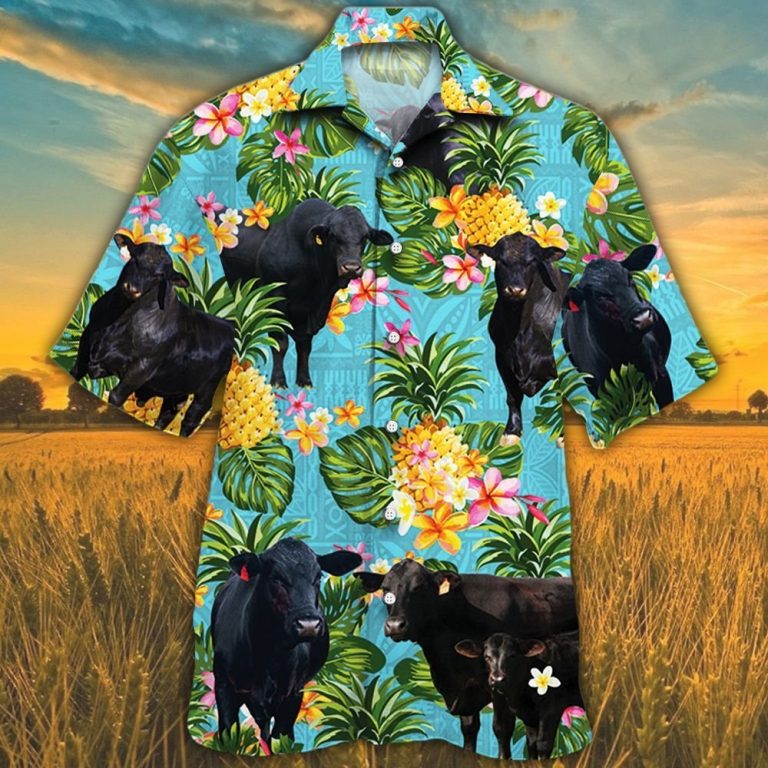 Brangus cattle pineapple Hawaiian shirt 9