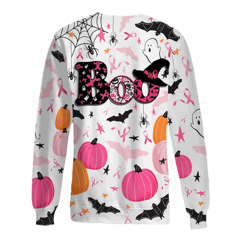 Breast Cancer Awareness Boos pumpkins Halloween 3d hoodie shirt 4