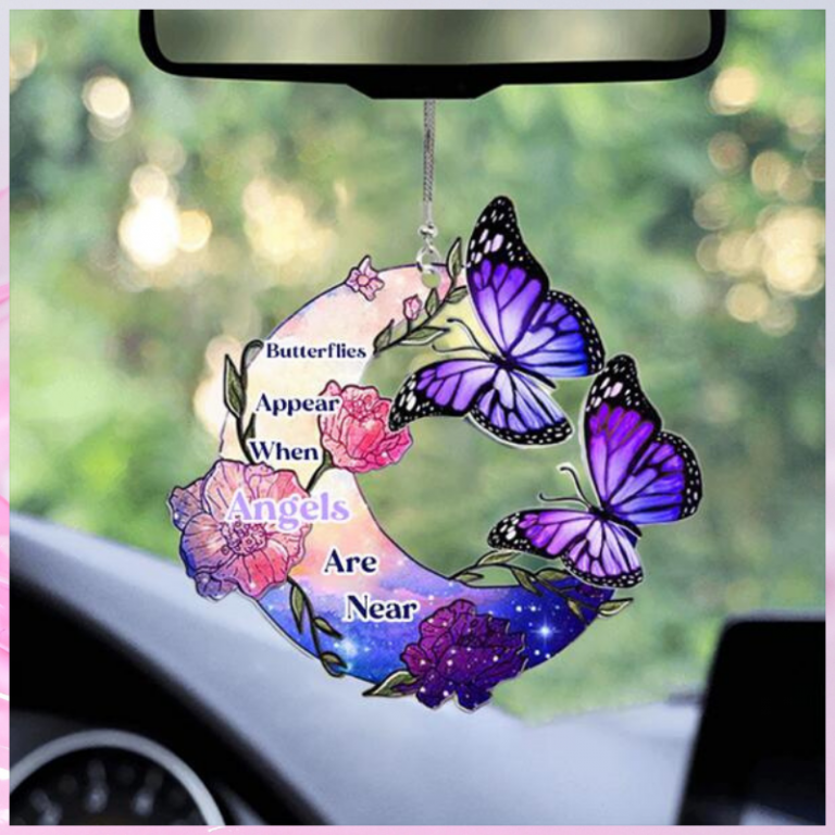 Butterfly Appear When Angels Are Near Car Ornament 8