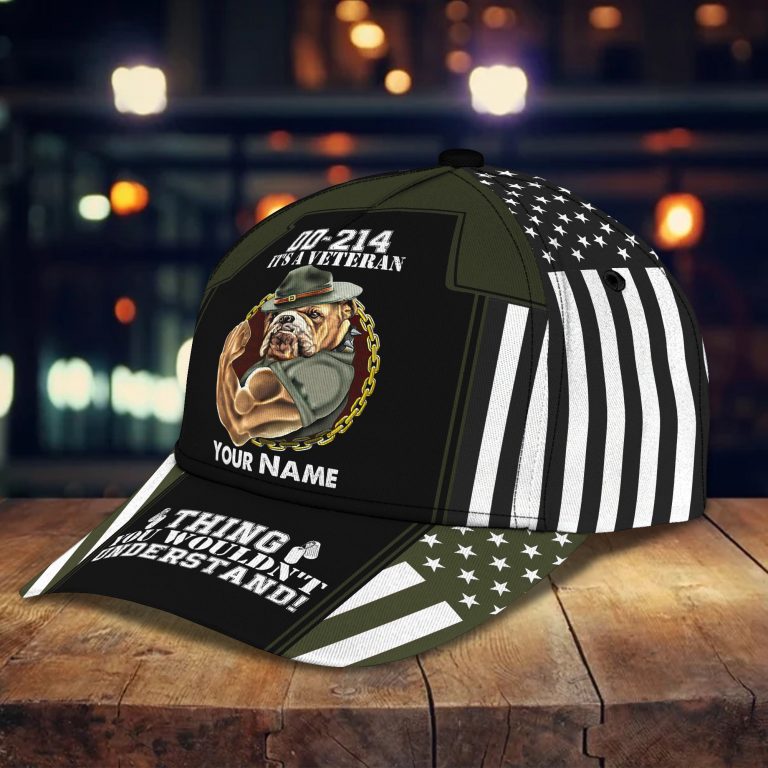 DD 214 Pitbull police It's a veteran thing you wouldn't understand custom personalized name cap 11