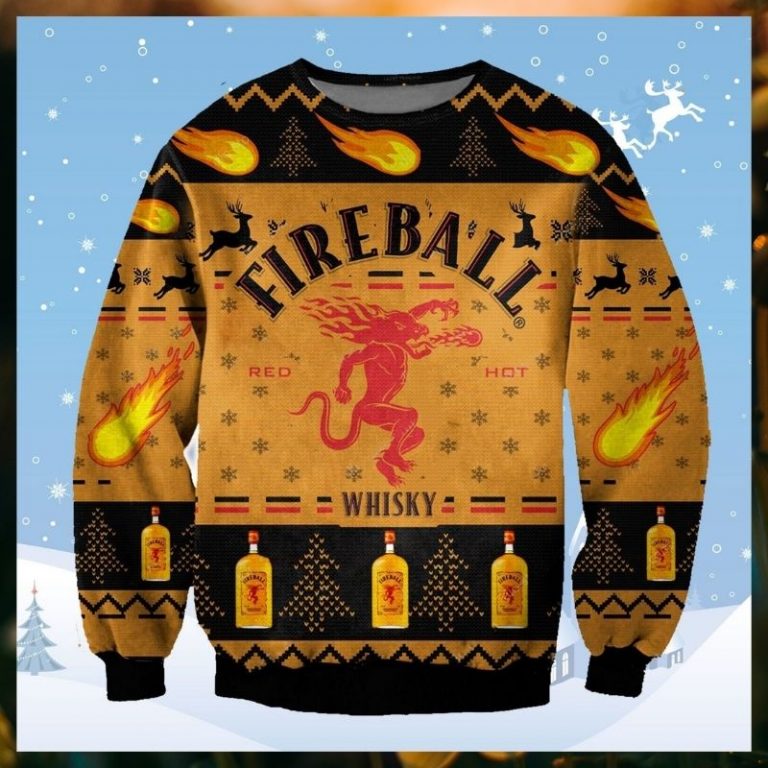 Fireball Cinnamon Whisky ugly sweater 8