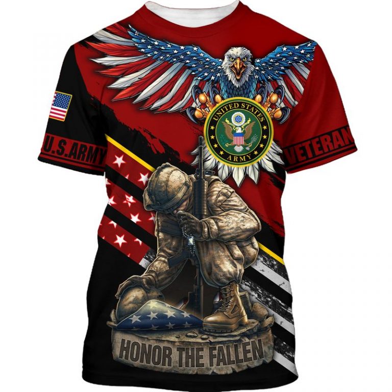Firefighter Honor the fallen Army Veteran Eagle 3d shirt hoodie 17