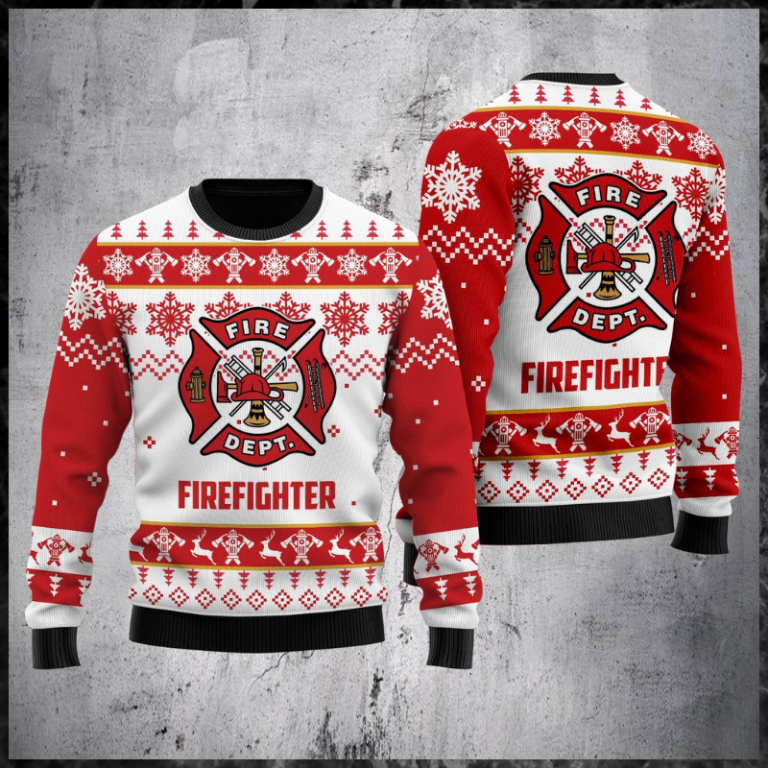 Firefighter Ugly Christmas sweater 8
