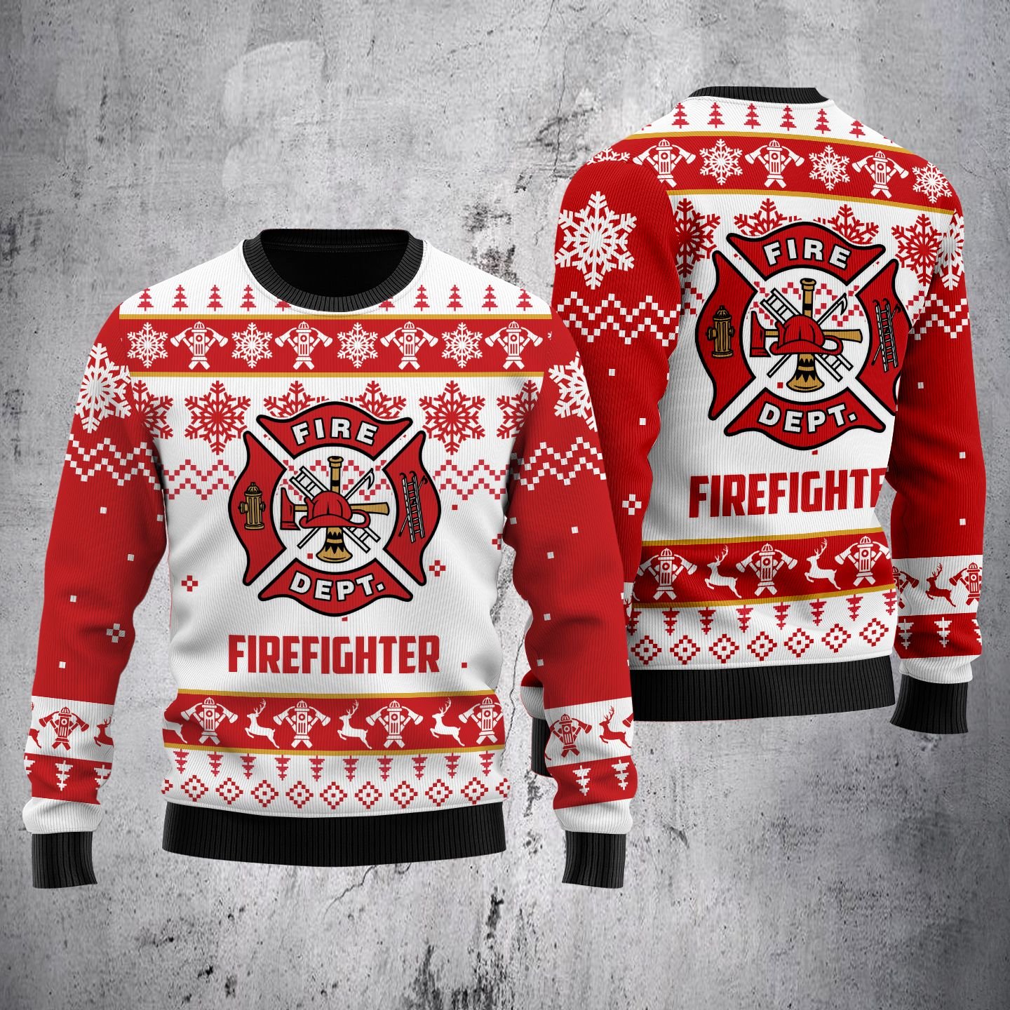 Firefighter Ugly Christmas sweater 9