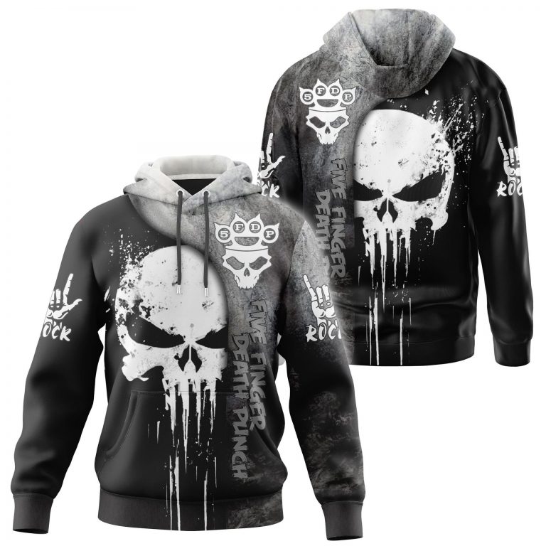 Five finger death punch skull 3d hoodie shirt 12