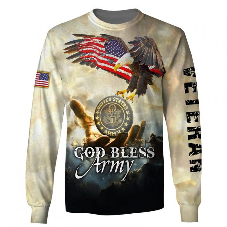 God Bless Army Veteran Eagle 3d shirt hoodie 16