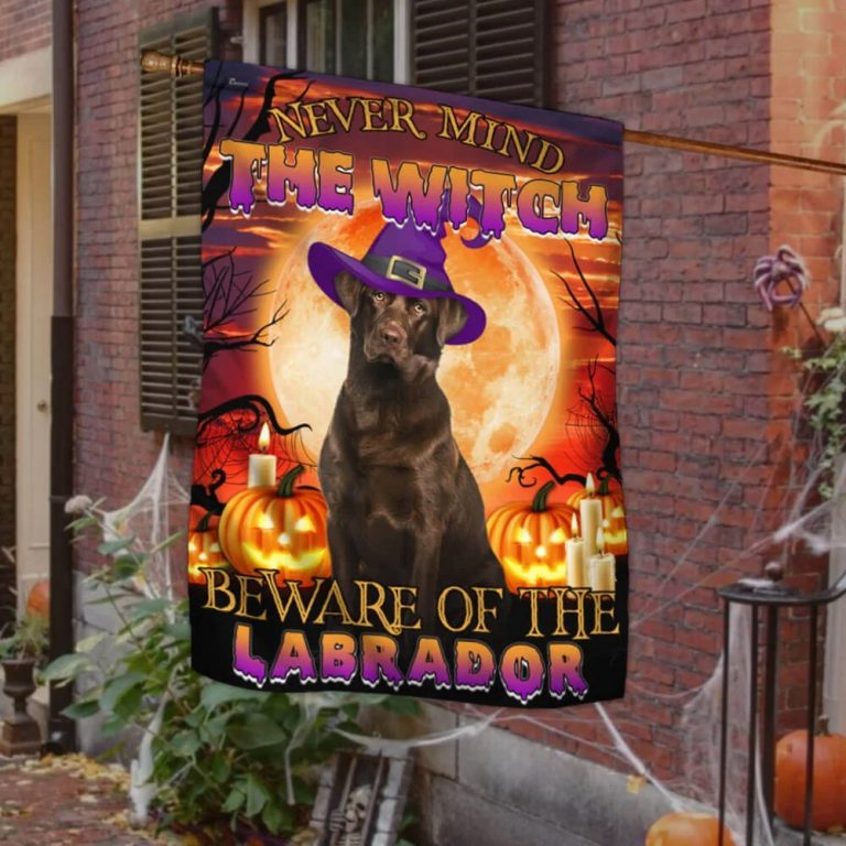 Halloween Beware Of The Chocolate Labrador Flag 15