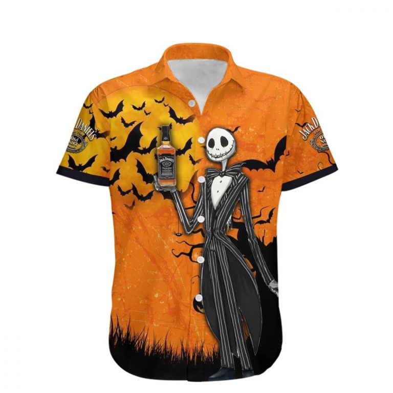 Halloween Jack Daniel's Jack Skellington Old No 7 brand Hawaiian shirt 8