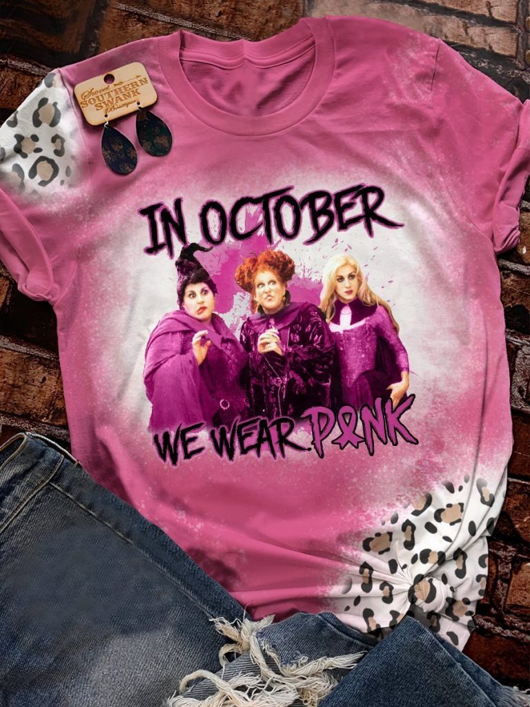 Hocus Pocus Breast Cancer in October we were pink 3d shirt 6