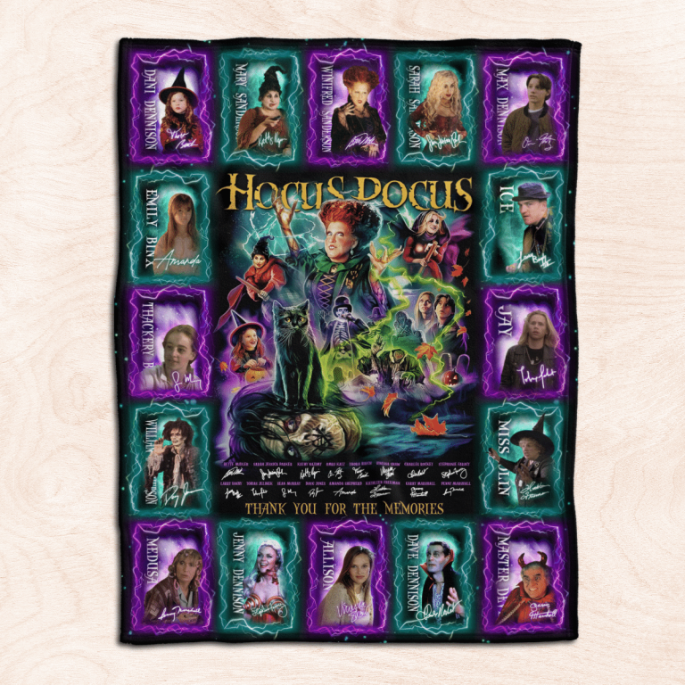 Hocus Pocus characters Thank you for the memories fleece blanket 12