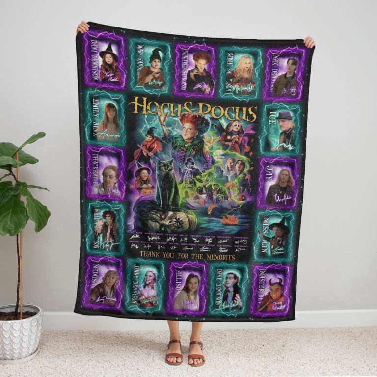 Hocus Pocus characters Thank you for the memories fleece blanket 10