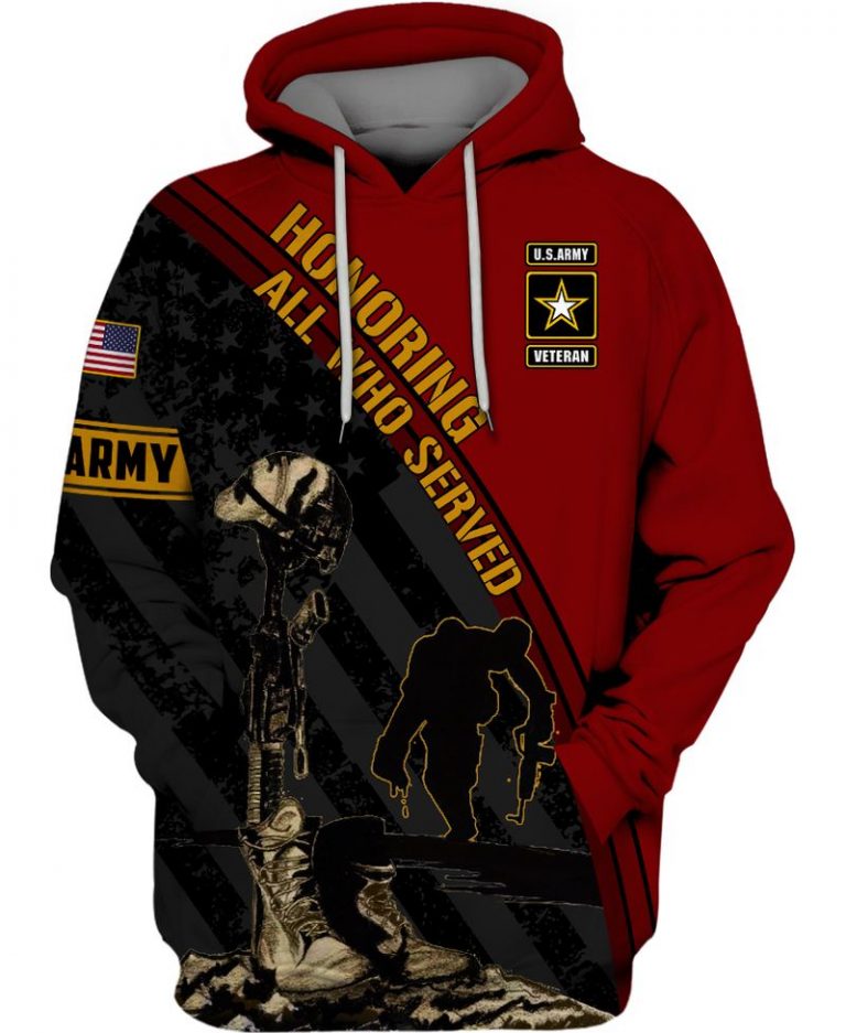 Honoring all who served US Army Veteran 3d shirt hoodie 13