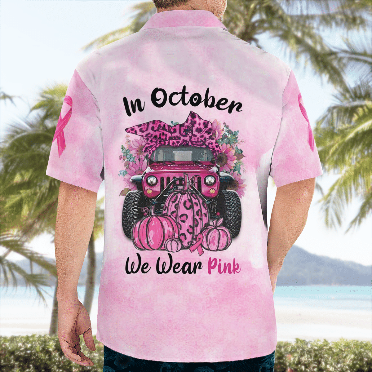 In October we were pink Hawaiian shirt 3