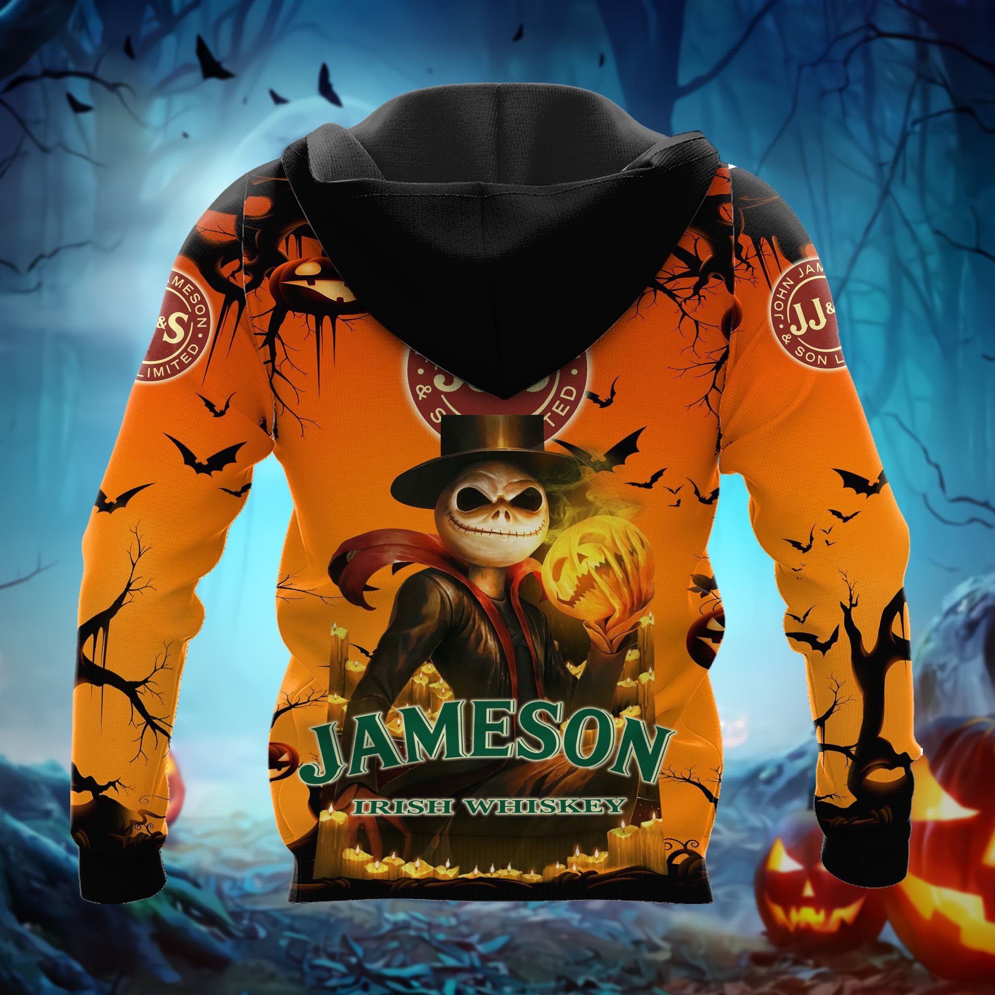 Jameson Irish Whiskey Jack Skellington shirt hoodie 9