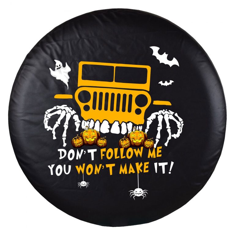 Jeep Boo Halloween don't follow me you won't make it tire cover 7