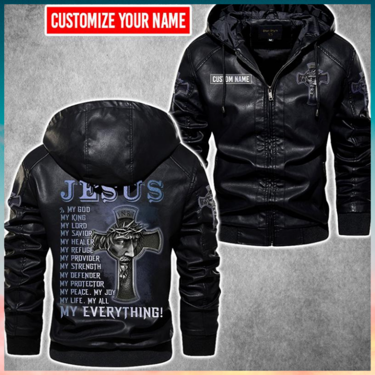 Jesus My everything custom Personalized name Leather Jacket 12