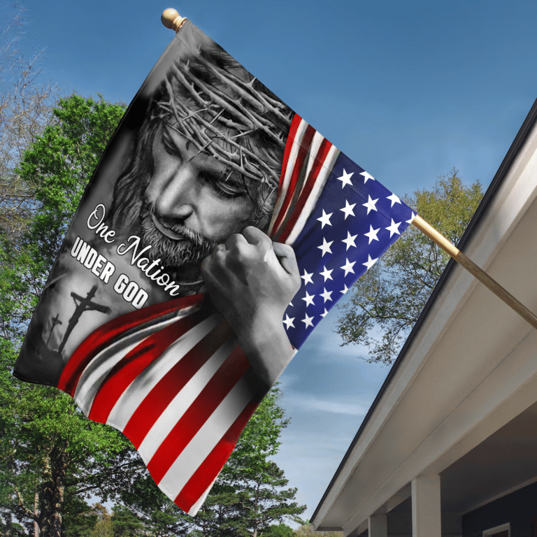 Jesus One nation under God flag 11
