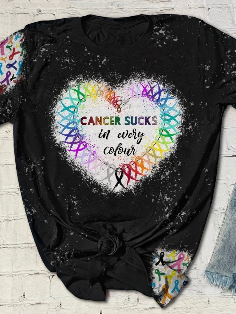 LGBT Breast Cancer sucks in every color bleach T shirt 10