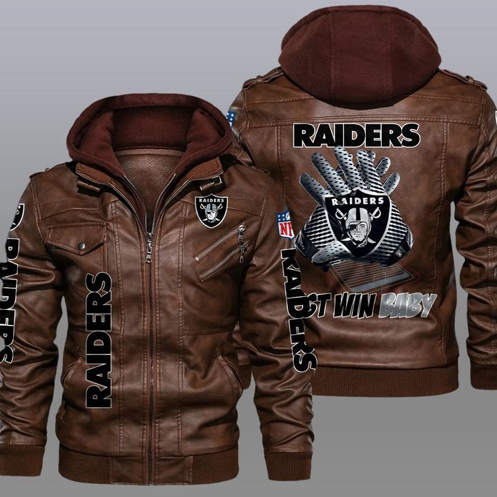 Las Vegas Raiders American football leather jacket 9