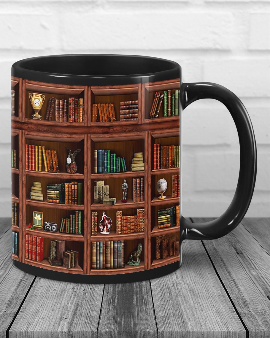 Library Book Shelf Mug 1