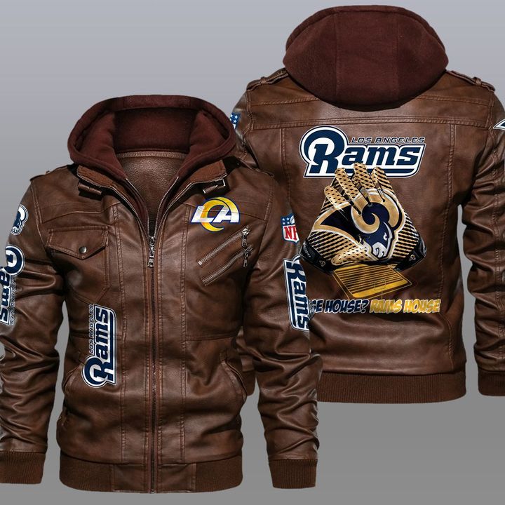 Los Angeles Rams American football leather jacket 1