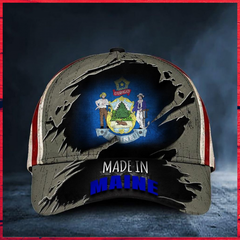 Made In Maine Flag Cap hat 8