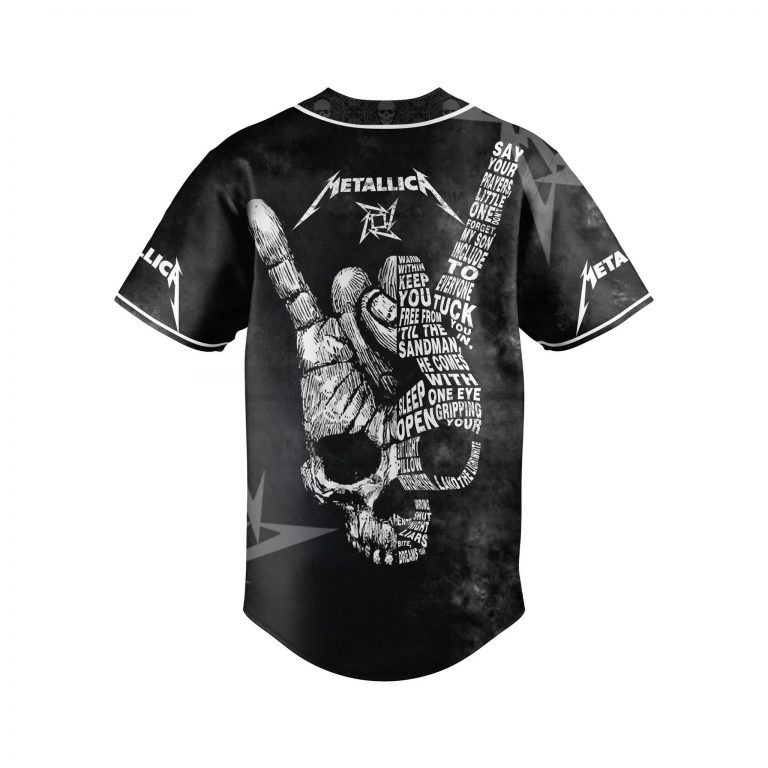 Metallica skull custom name and number baseball jersey 20