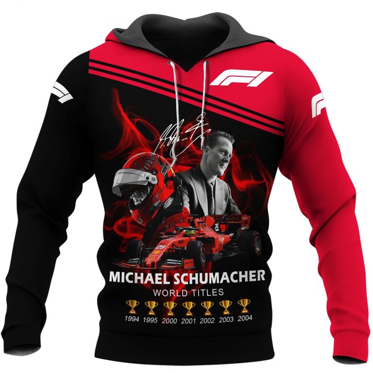 Michael Schumacher F1 championships 3d hoodie 12