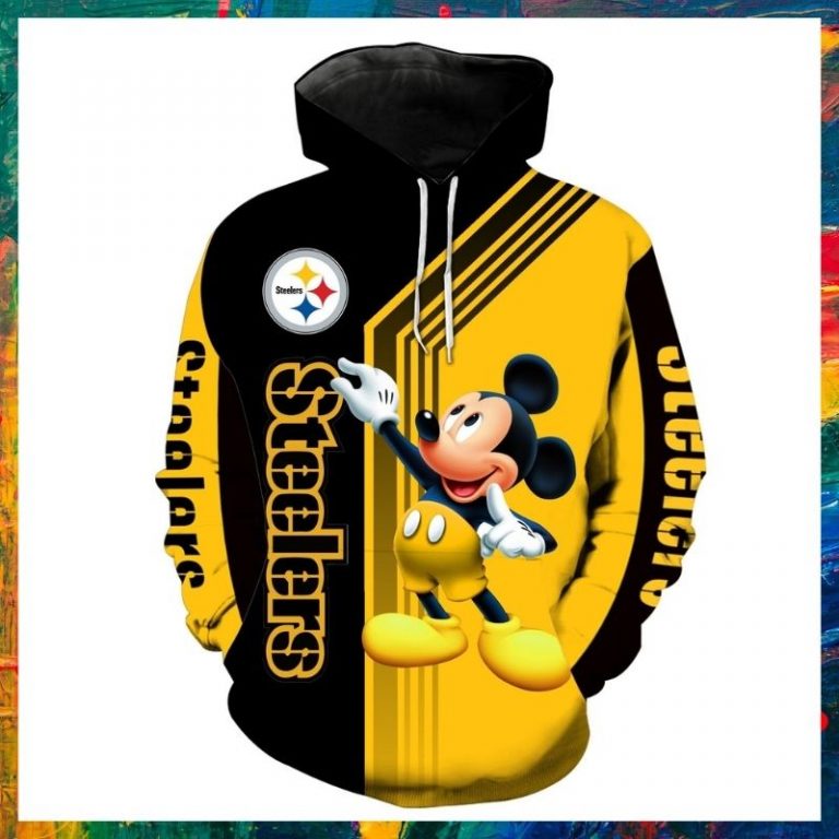 Mickey Mouse Pittsburgh Steelers 3d over printed hoodie 8