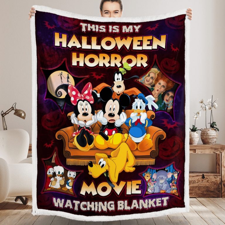 Mickey Mouse and friends this is my Halloween horror movie watching blanket 10