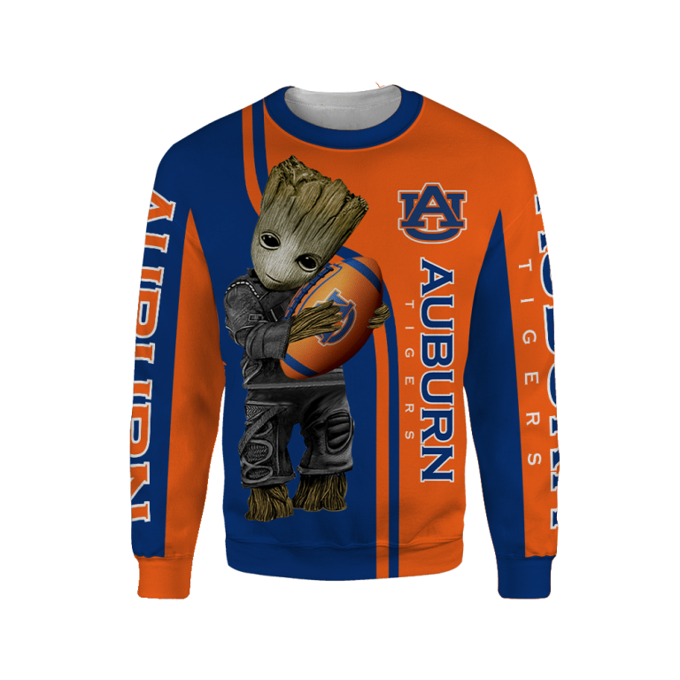 NCAA Auburn Tigers Groot 3d shirt hoodie 21