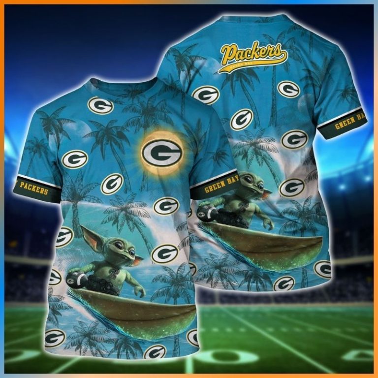 NFL Green Bay Packers Baby Yoda 3d shirt 8