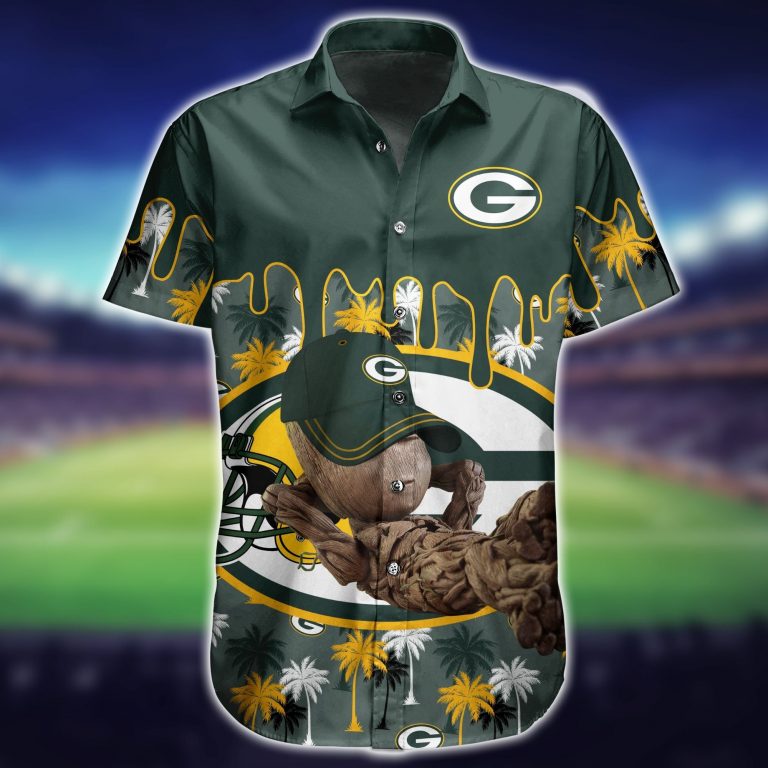 NFL Green Bay Packers Groot Hawaiian shirt, short 10