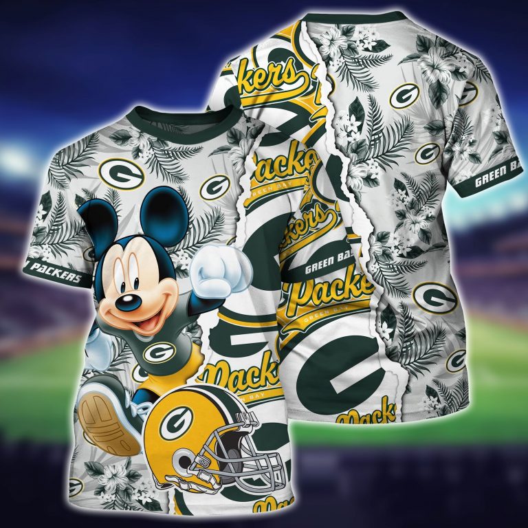 NFL Green Bay Packers Mickey Mouse 3d shirt 8