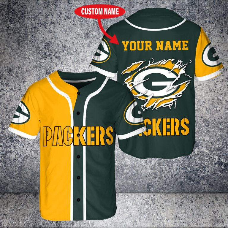 NFL Green Bay Packers custom personalized name Baseball Jersey 9